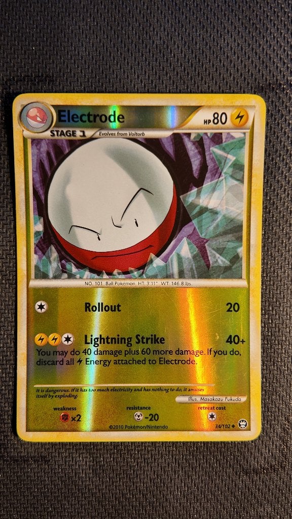 Electrode 34 HS—Triumphant | Pokemon kaart, Ophalen, Zo goed als nieuw, Losse kaart, Foil