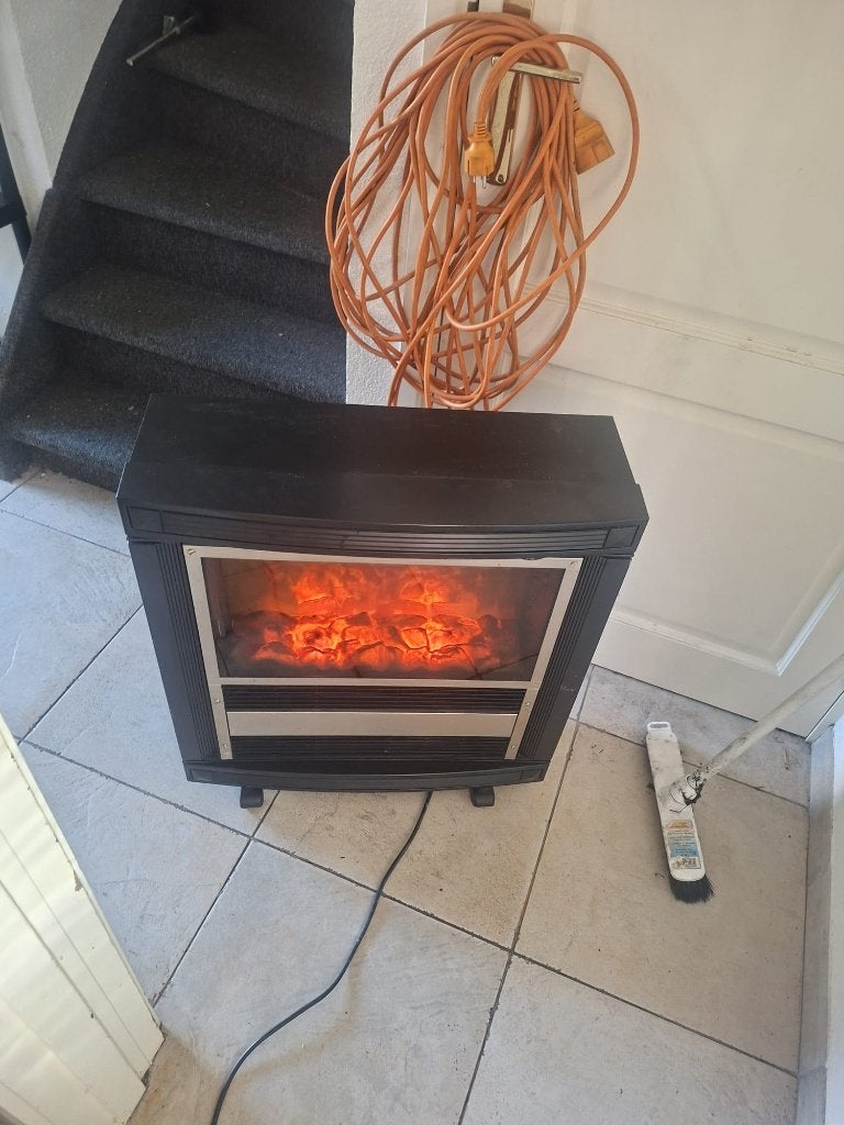 Elektrische sfeerhaard met verwarming type KH1117, Ophalen, Gebruikt, Vrijstaande haard, Elektrische haard