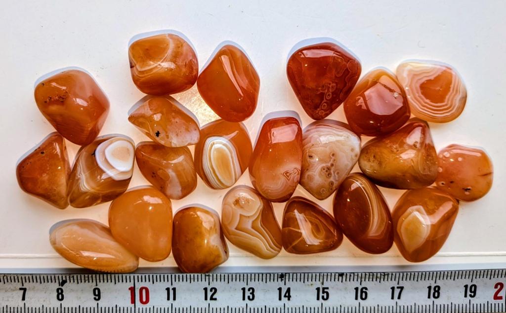 Perzik Agaat Botswana trommelstenen, Sieraden, Tassen en Uiterlijk, Edelstenen, Verzenden