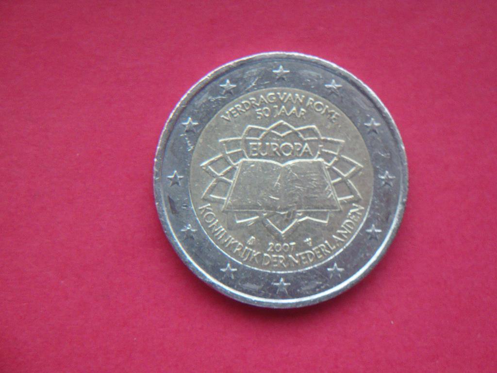 Nederland 2 Euromunt Verdrag van Rome 2007., Verzenden, Gebruikt