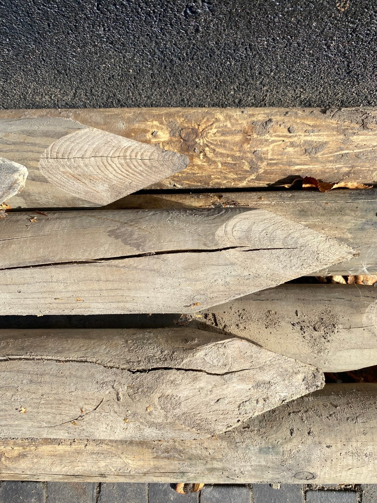 Geimpregneerde houten tuinpalen, Ophalen, Zo goed als nieuw, 250 cm of meer, Palen