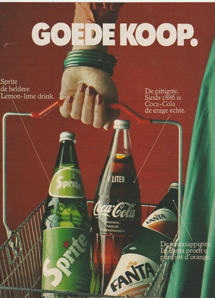 Retro reclame 1976 Coca-Cola frisdrank en ook Fanta & Sprite, Verzenden, Overige typen