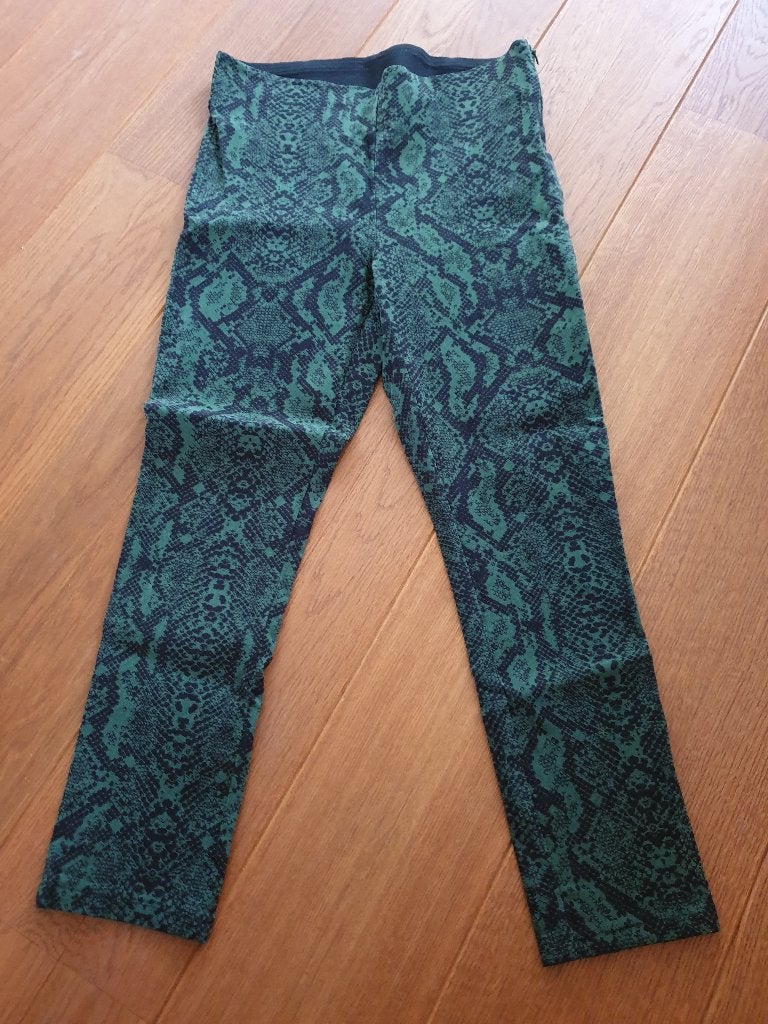 Zwart/groene ankle broek (legging), Hema, maat L, Maat 42/44 (L), Nieuw, Ophalen of Verzenden, Lang