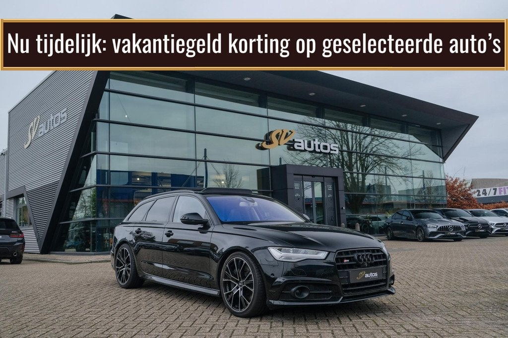 Audi S6 Avant 4.0 TFSI V8 450pk Panoramadak Supersportstoele, Auto's, Audi, Automaat, Gebruikt, 1960 kg, Zwart