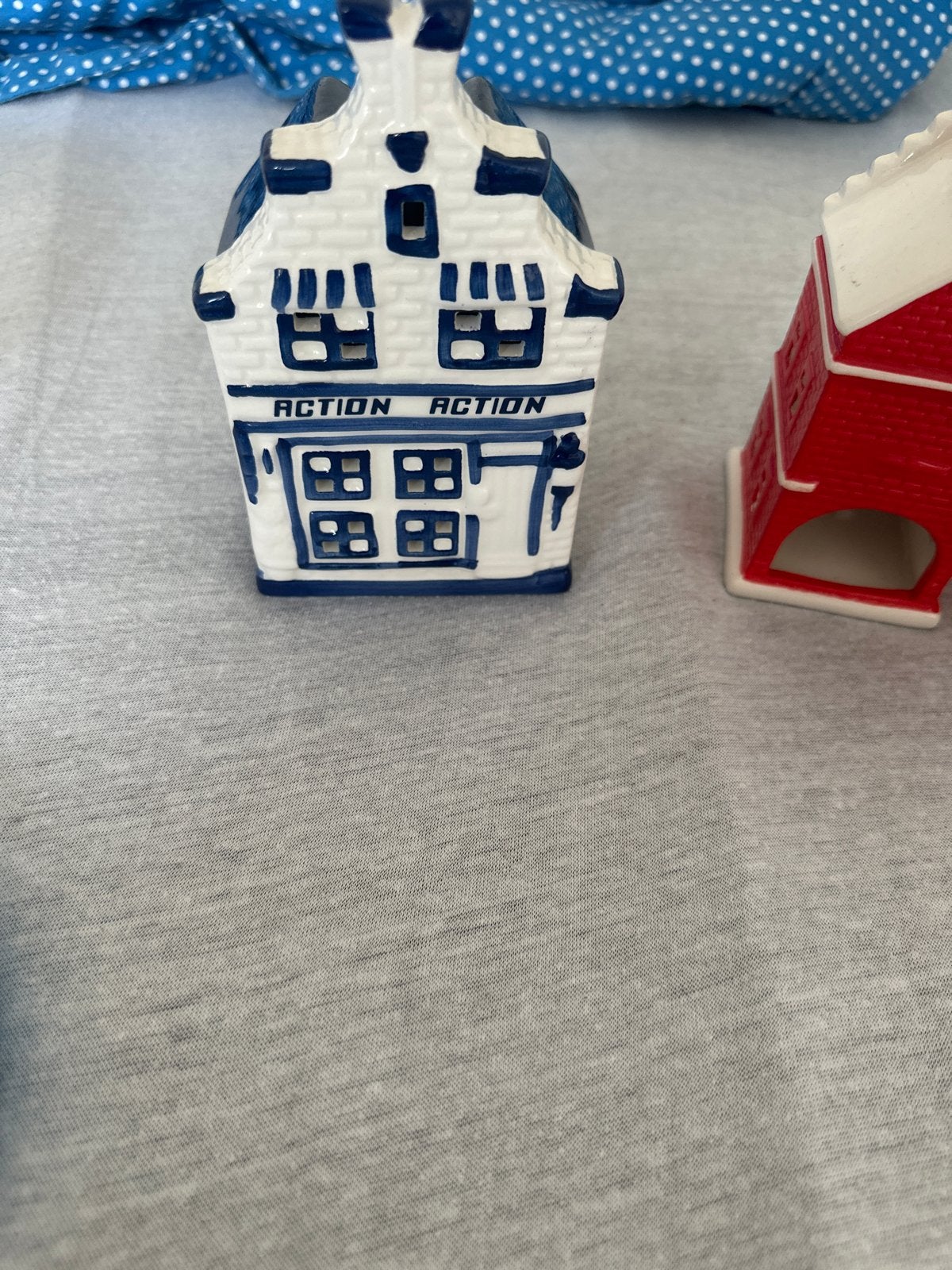 Set van 3 Action huisjes - Delfts blauw en rood, Ophalen, Nieuw