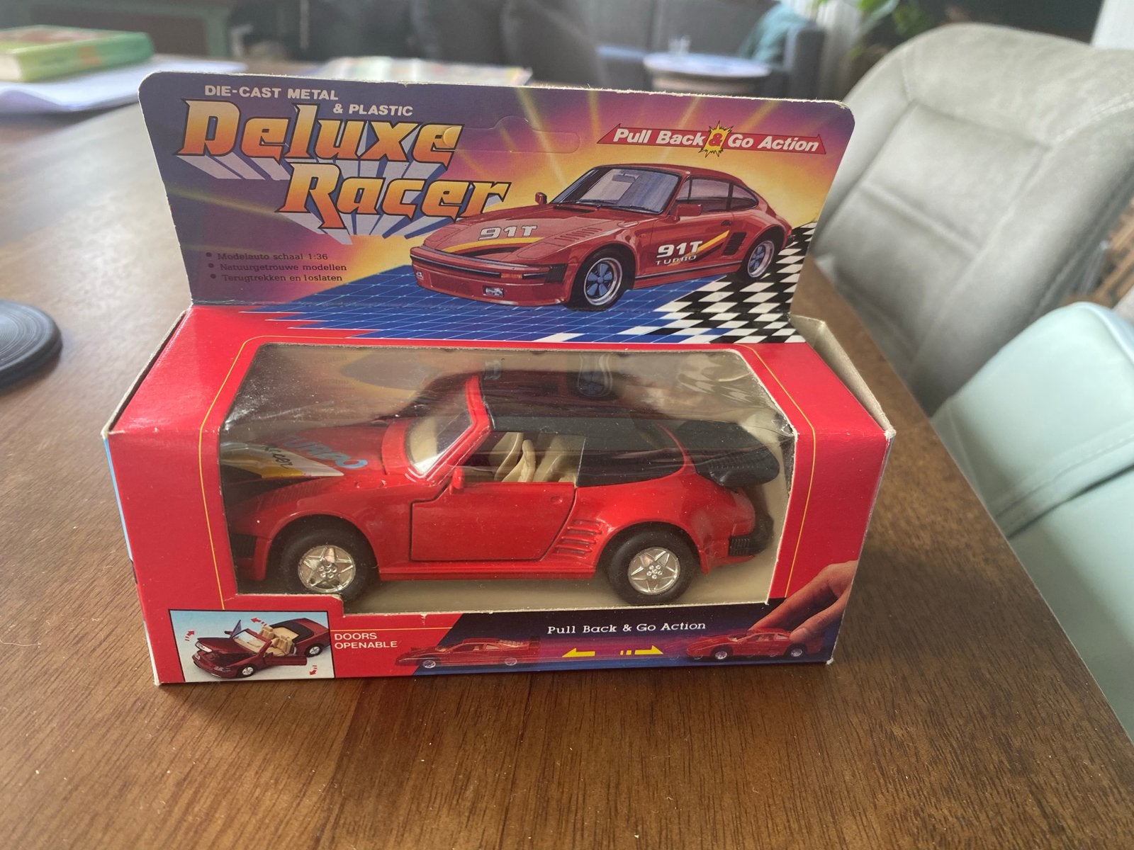 Deluxe Racer Porsche 911 Die-Cast Modelauto, Ophalen of Verzenden, Nieuw, Auto