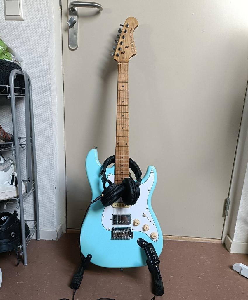 Fazley Sunset Series Dawn HSS Sky Blue elektrische gitaar, Muziek en Instrumenten, Ophalen, Gebruikt, Solid body, Overige merken