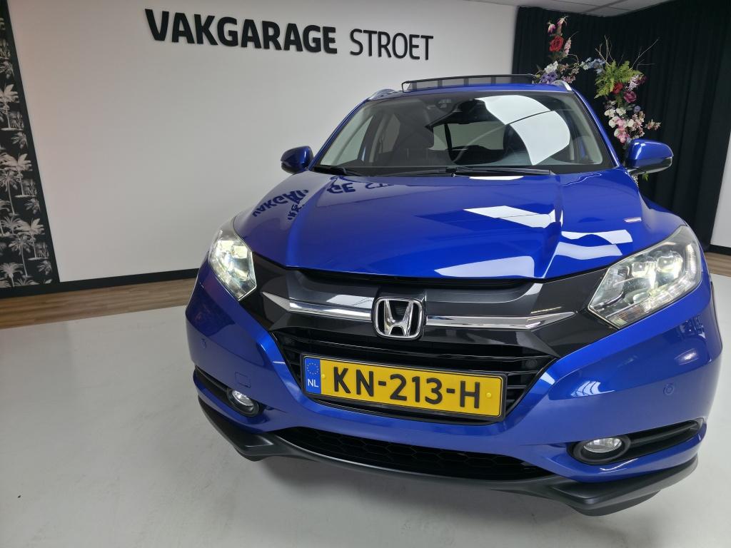Honda HR-V 1.5 i-VTEC Exe.| navi | trekh | LMV | keyless | N, Blauw, Leder en Stof, Origineel Nederlands, Bedrijf