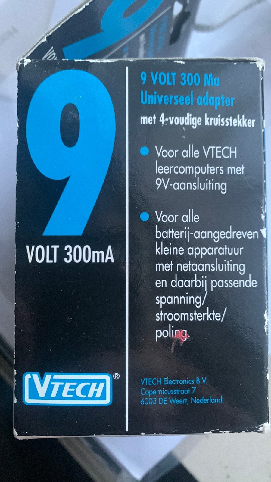VTECH Universele Adapter 9V 300mA voor Leercomputers, Ophalen of Verzenden