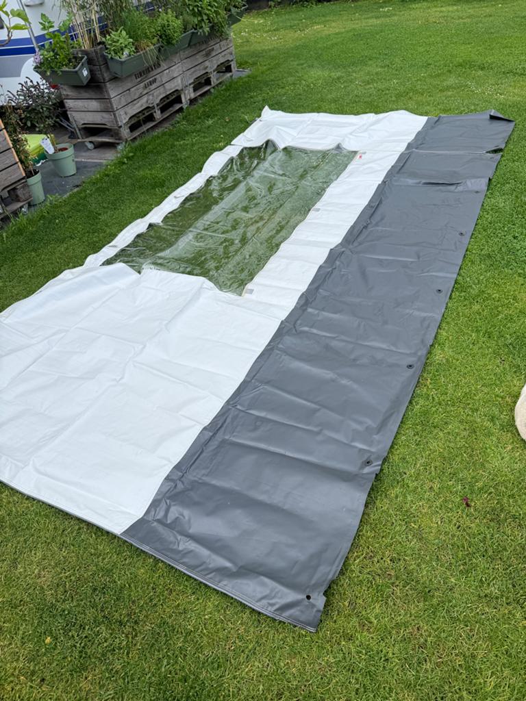 Fiamma Caravanstore zijwanden en voorkant 4m x 2.06m met raf, Ophalen, Gebruikt
