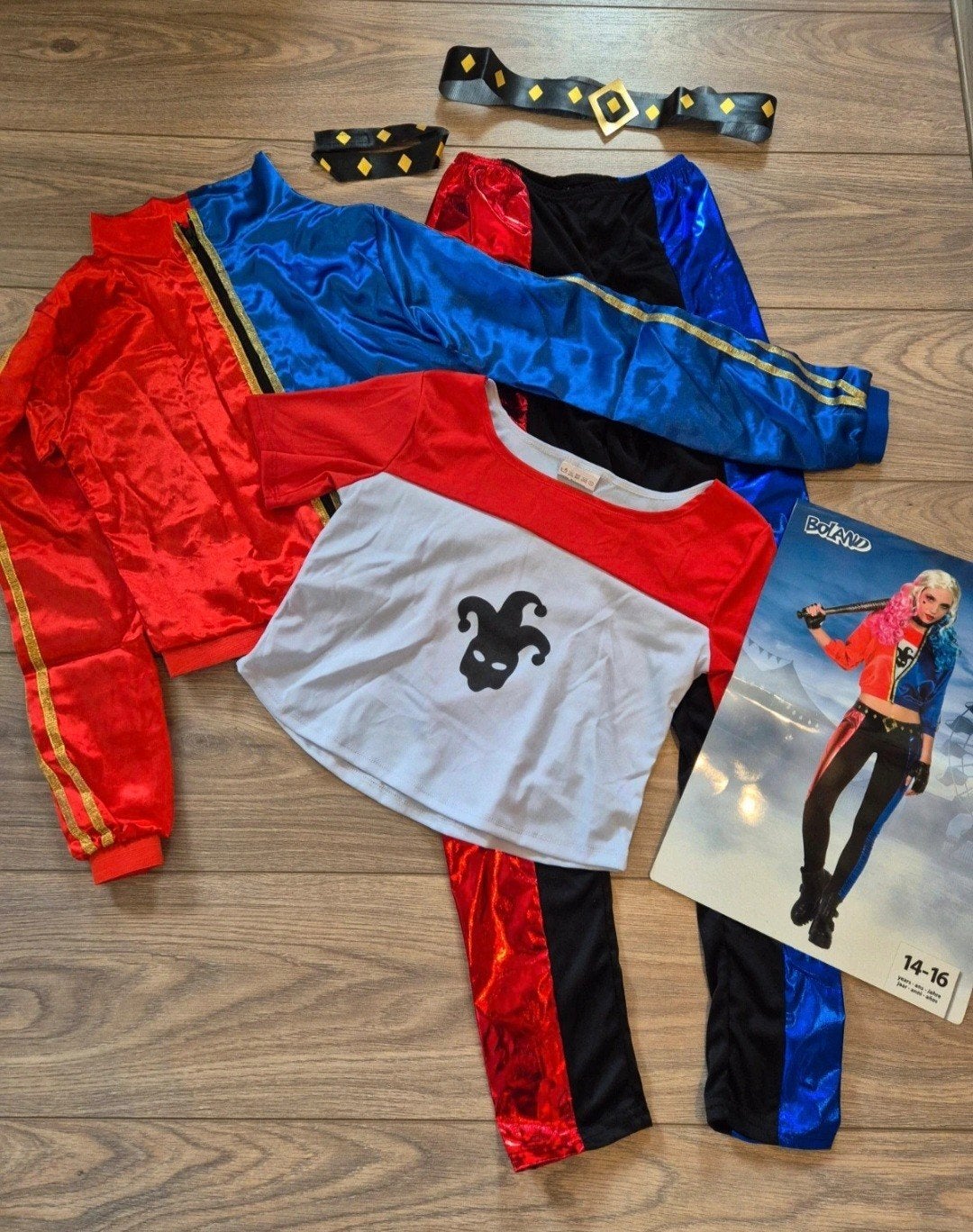 Harley Queen carnavalskleding, Ophalen, Zo goed als nieuw, 158 t/m 164, Meisje