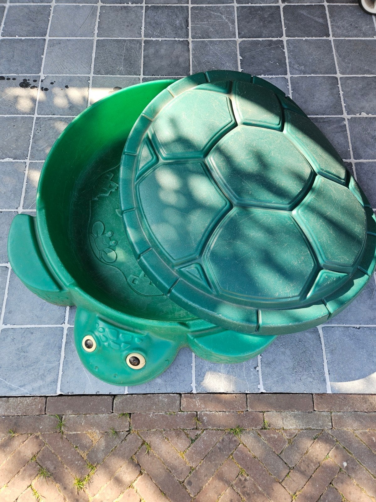 Schildpad zandbak met deksel - 90cm doorsnede, Ophalen, Gebruikt