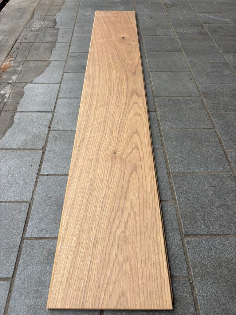 30 m2 laminaat licht eiken, Doe-het-zelf en Verbouw, Vloerdelen en Plavuizen, Ophalen, 50 tot 150 cm, Nieuw, 10 m² of meer
