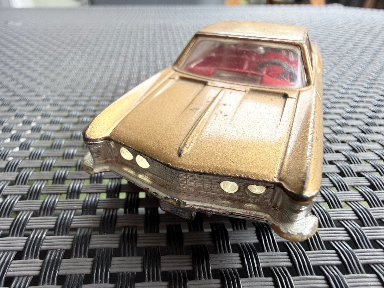 Zeldzame Corgi Toys Buick Riviera 245 (1964-1968) Goud/Rood, Ophalen of Verzenden, Gebruikt