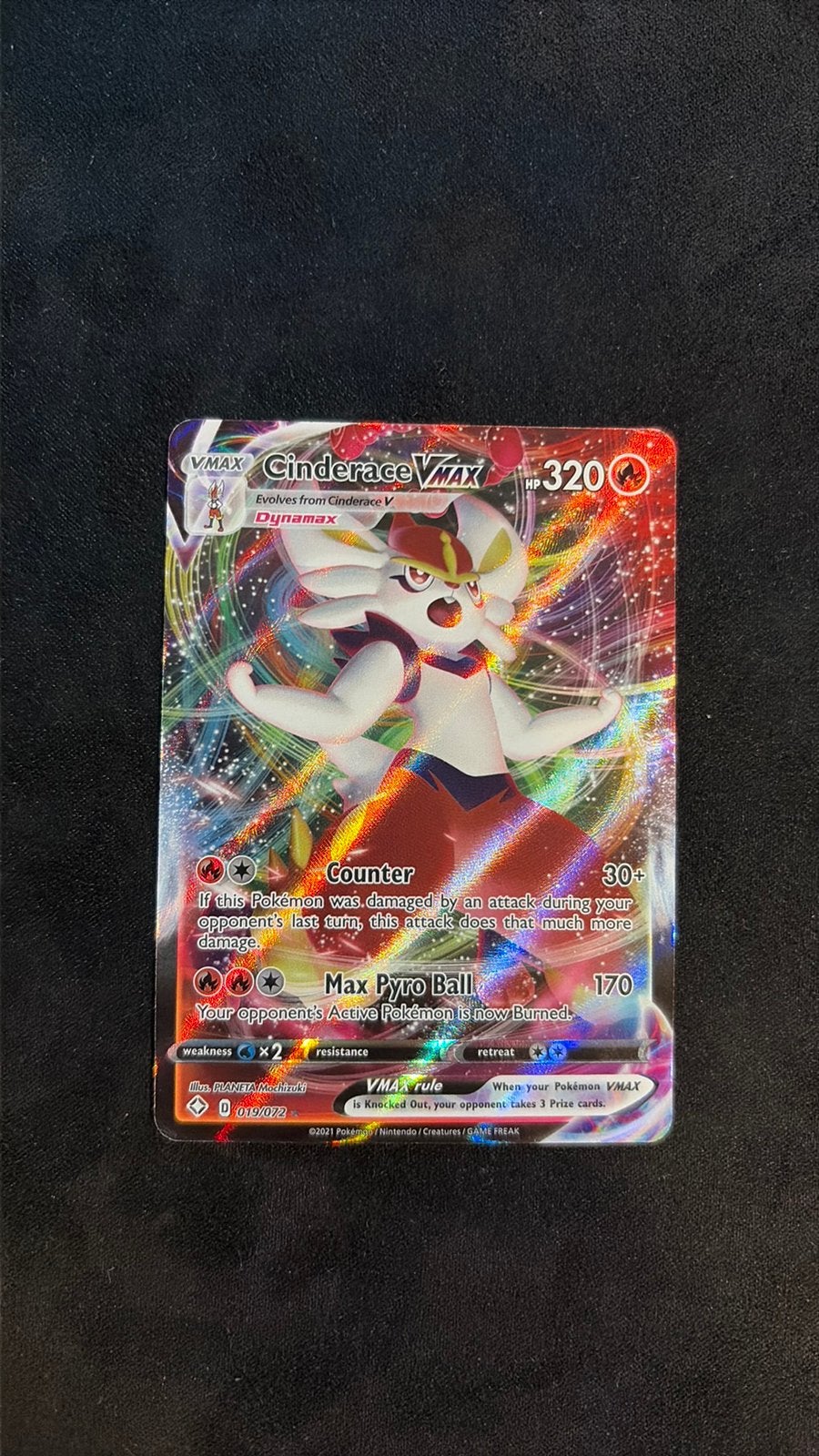 Cinderace VMAX 019/072 Shining Fates, Hobby en Vrije tijd, Ophalen of Verzenden, Zo goed als nieuw