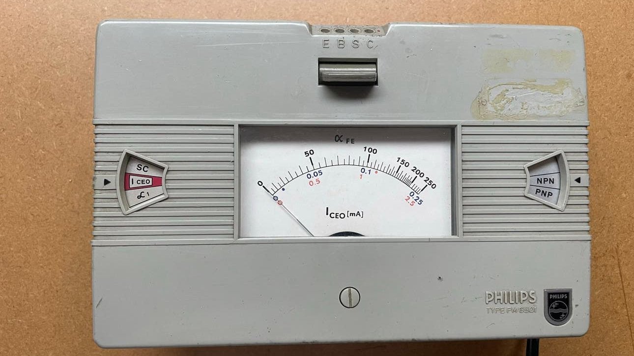 Philips PM6501/02 Transistortester - Vintage Meetinstrument, Hobby en Vrije tijd, Elektronica-componenten, Ophalen of Verzenden