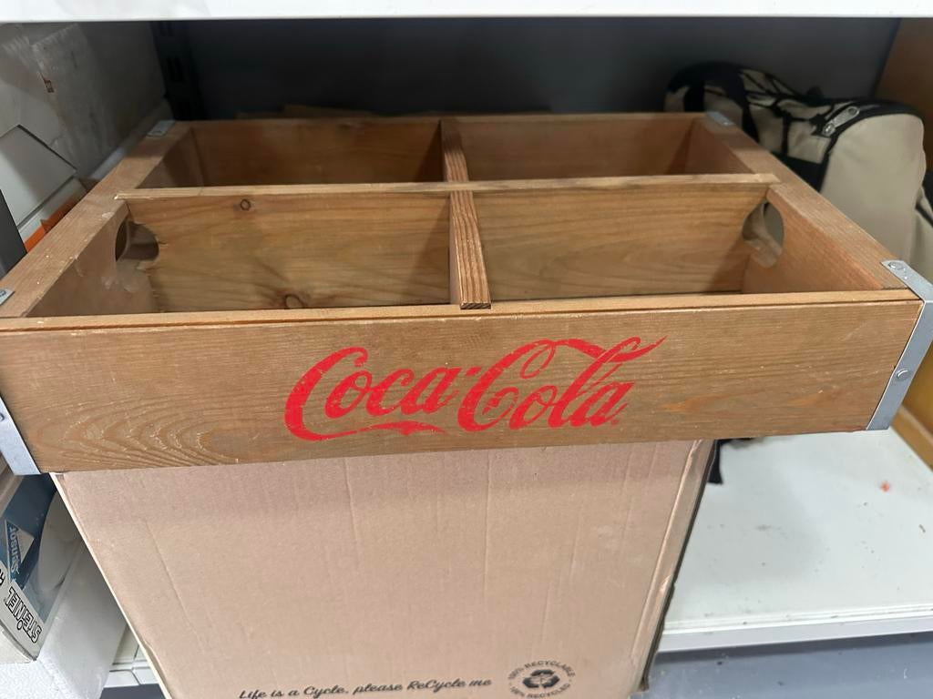 Vintage Coca-Cola houten krat, Ophalen of Verzenden