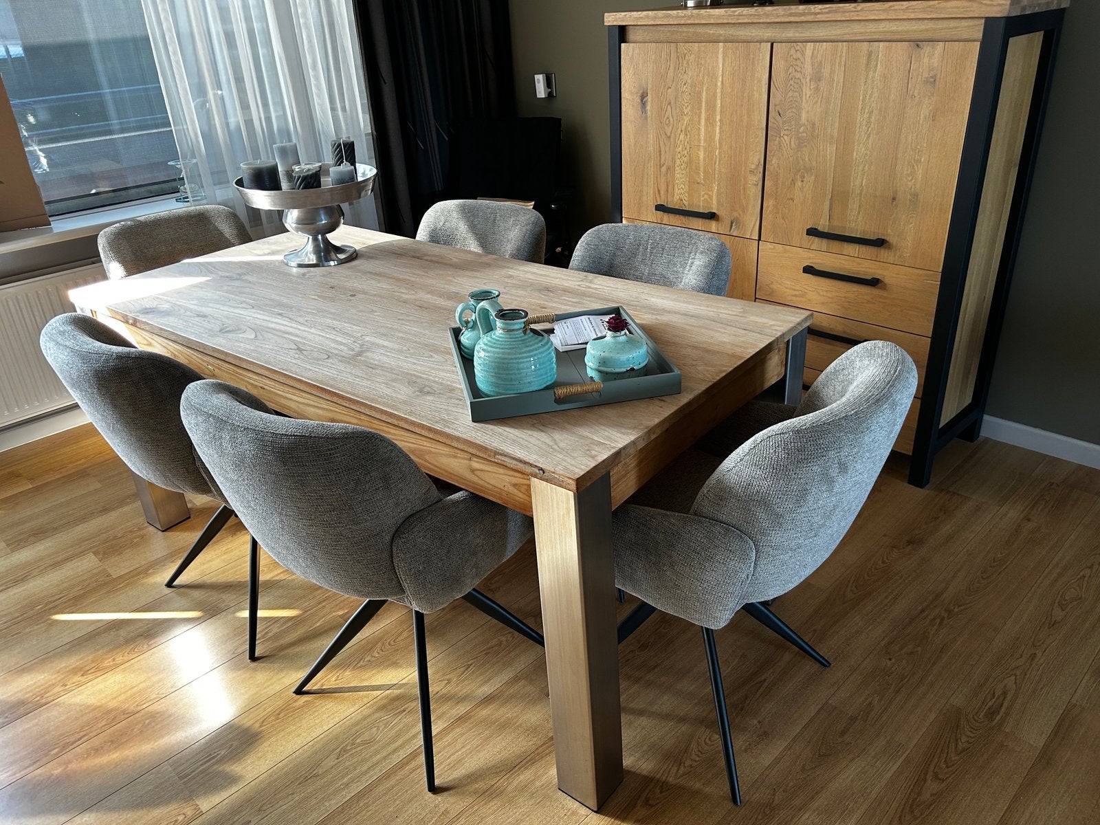 Leuke eettafel, Ophalen, Modern landelijk, 50 tot 100 cm, Zo goed als nieuw