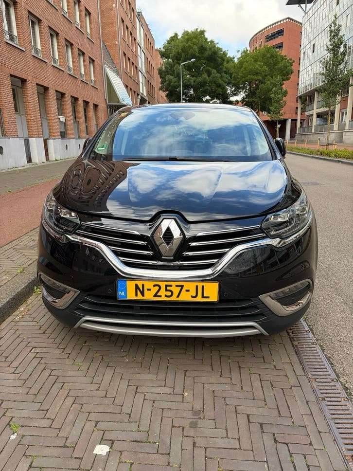 Renault Espace 1.8 Energy TCe 225pk EDC GPF 7PL 2019 zwart, Auto's, 4 cilinders, 2000 kg, 7 stoelen, Zwart