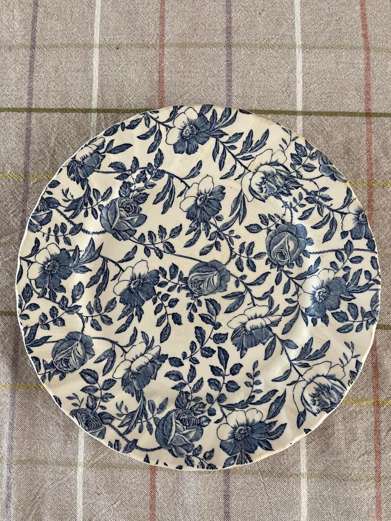 Myott Meakin Engels serviesbord met blauw bloemmotief, Ophalen of Verzenden