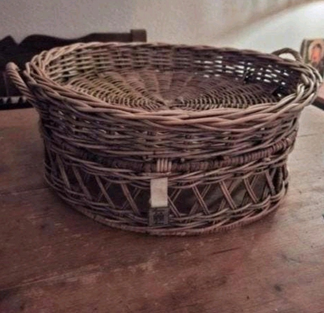 Riviera maison rustic rattan mand fruitschaal fruitmand, Ophalen, Mand, Rond, Zo goed als nieuw