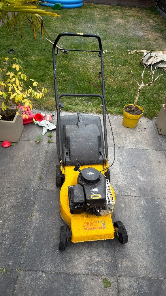 Alko benzine grasmaaier - briggs & stratton, Ophalen, Gebruikt, Benzine-grasmaaier, Opvangbak