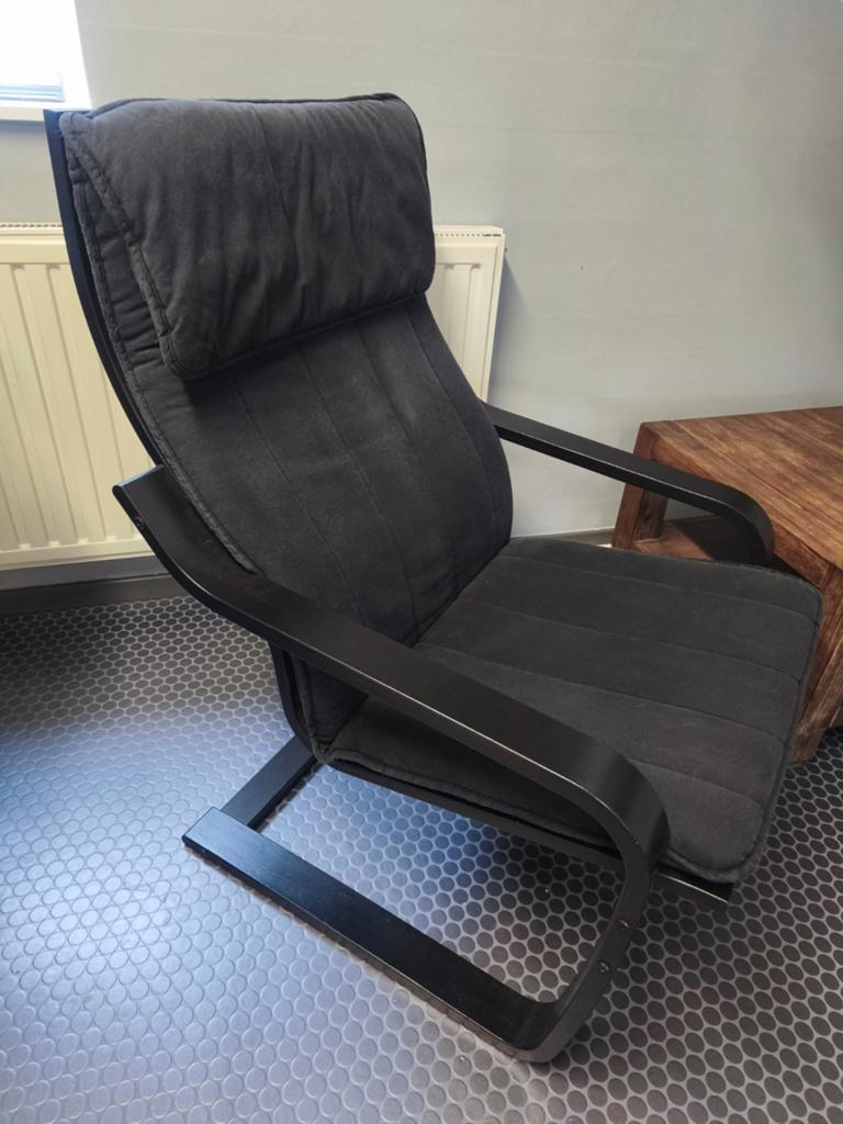 Poang fauteuil Ikea zwart, Ophalen, Zo goed als nieuw, 75 tot 100 cm, 50 tot 75 cm