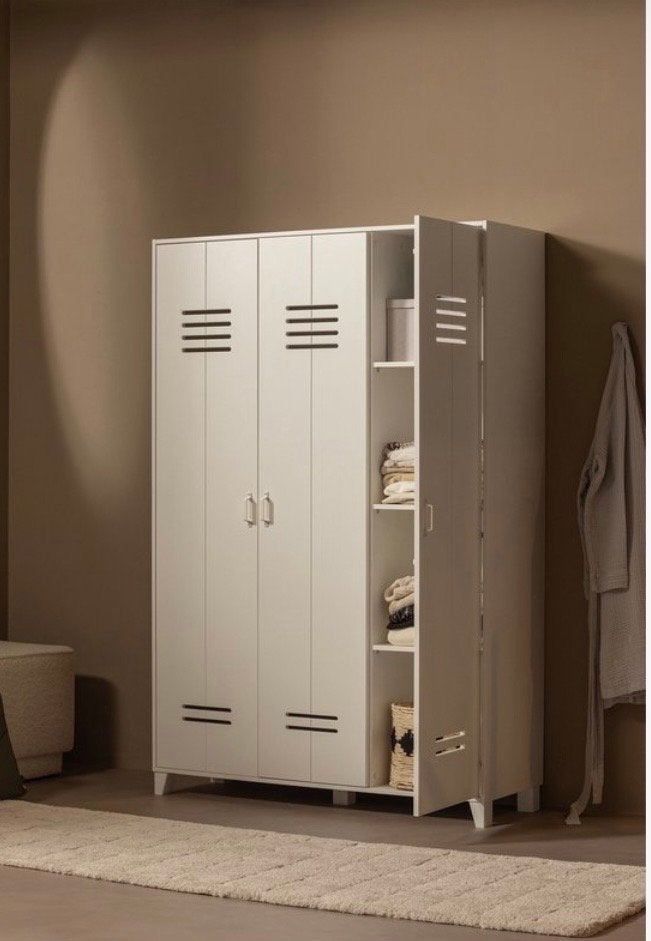 VTwonen Vt locker 3 deurs wit, Ophalen, Gebruikt, 100 tot 150 cm, 150 tot 200 cm