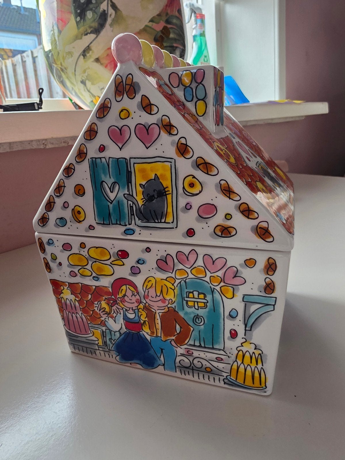 Efteling Blond Amsterdam Koektrommel/ huis, Ophalen, Nieuw, Gebruiksvoorwerp