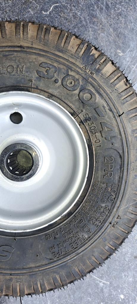 Wielen bolderwagen viskar steekwagen 3.00-4 band velg as 20, Ophalen of Verzenden