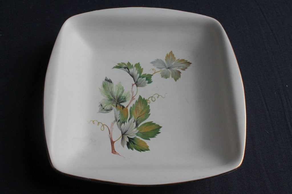 Vierkante schaal Flora Plateel Keramiek Gouda, design Petra, Antiek en Kunst, Antiek | Keramiek en Aardewerk, Ophalen of Verzenden