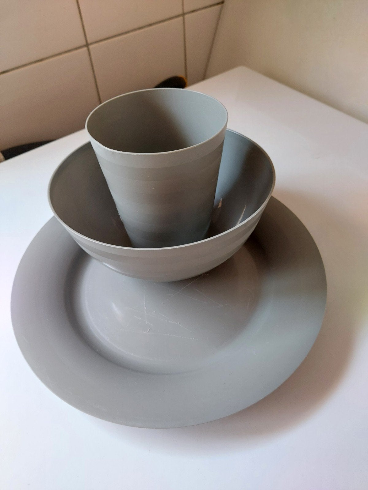 Plast1 Kunststof csmping Servies, Ophalen