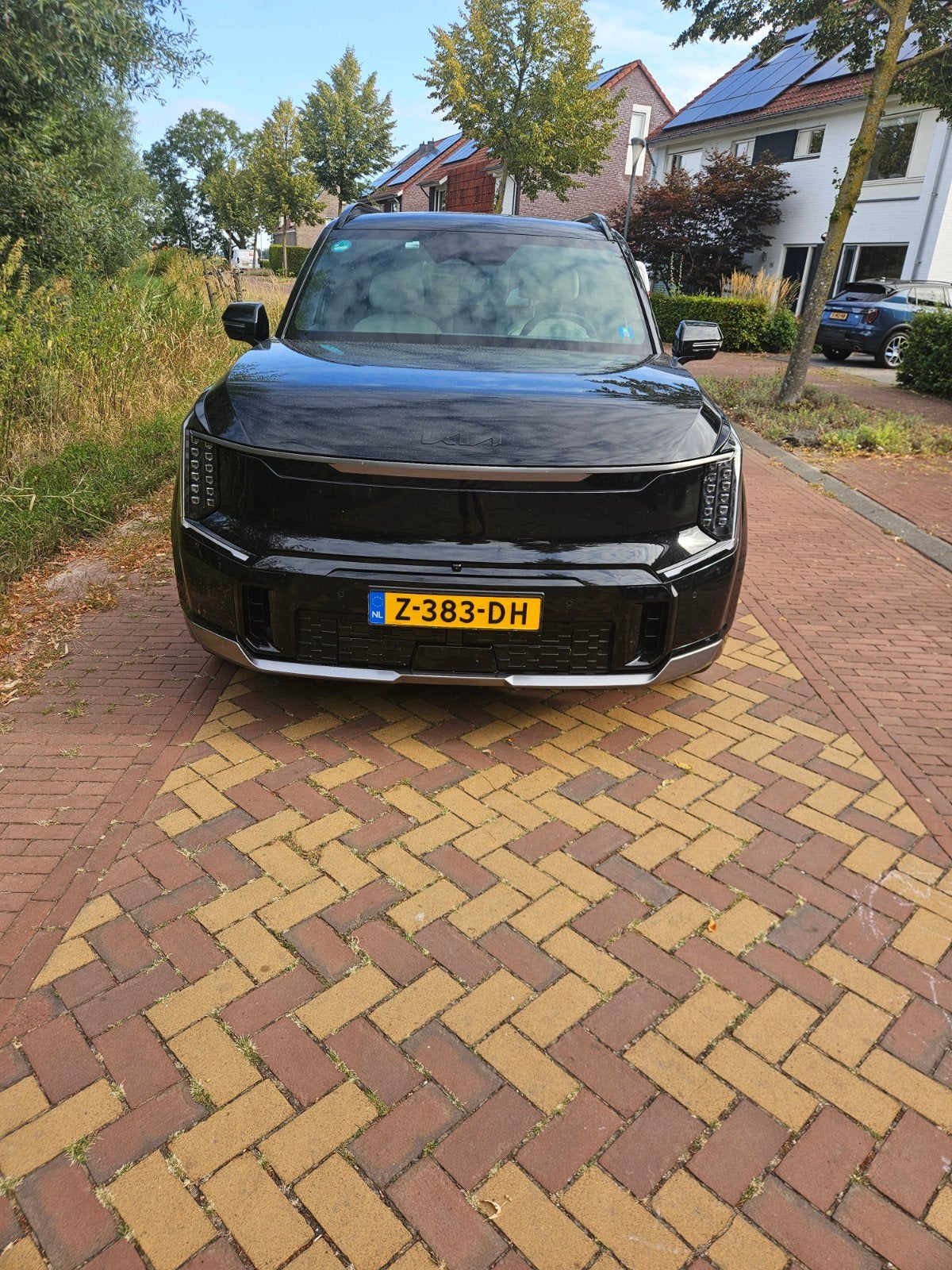 Kia EV9 99,8kWh 384pk AWD Dual Motor 2024 Zwart, Auto's, Automaat, Dealer onderhouden, EV9, Parkeerassistent