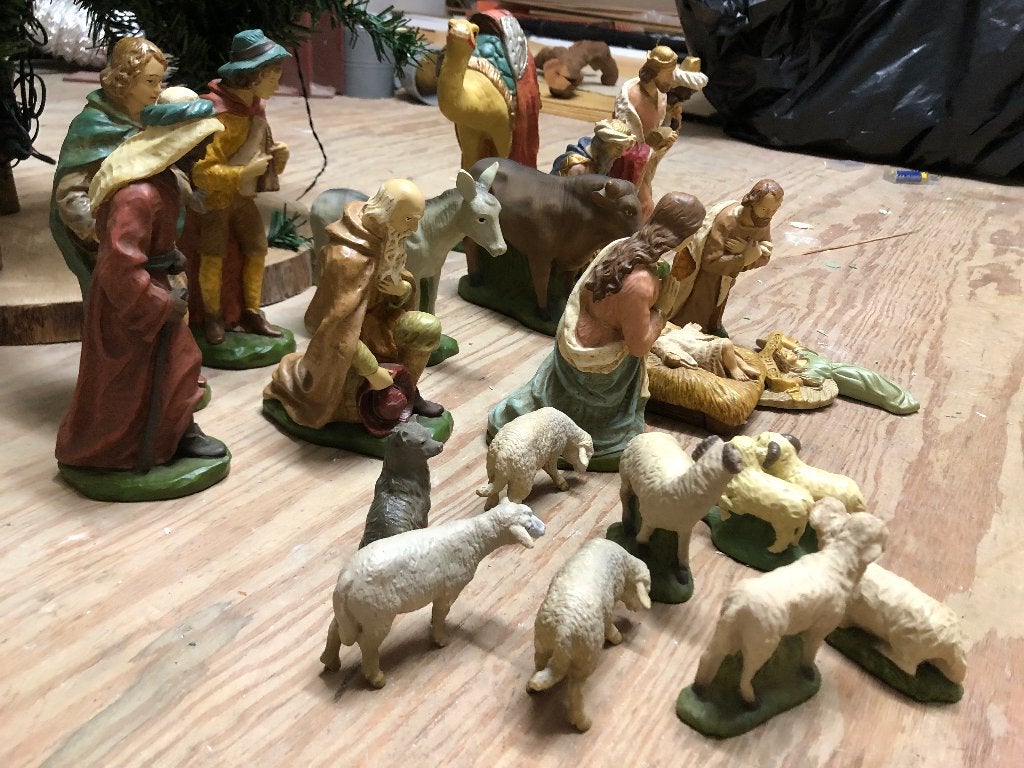 Kerstbeeldengroep, Diversen, Kerst, Ophalen, Gebruikt