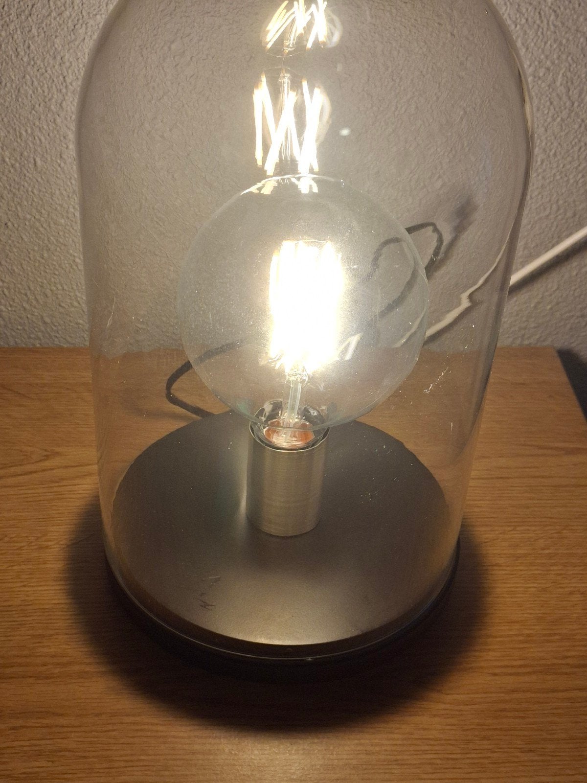 EHDP Tafellamp Secunda - Glazen Kap, E27 Fitting, Ophalen, Gebruikt, Glas, Modern