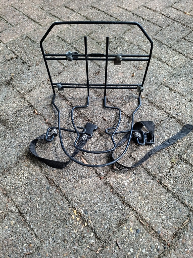 Monkey-Mee Tasdrager Staal – Bagagedrager verbreder – Zwart, Ophalen, Gebruikt