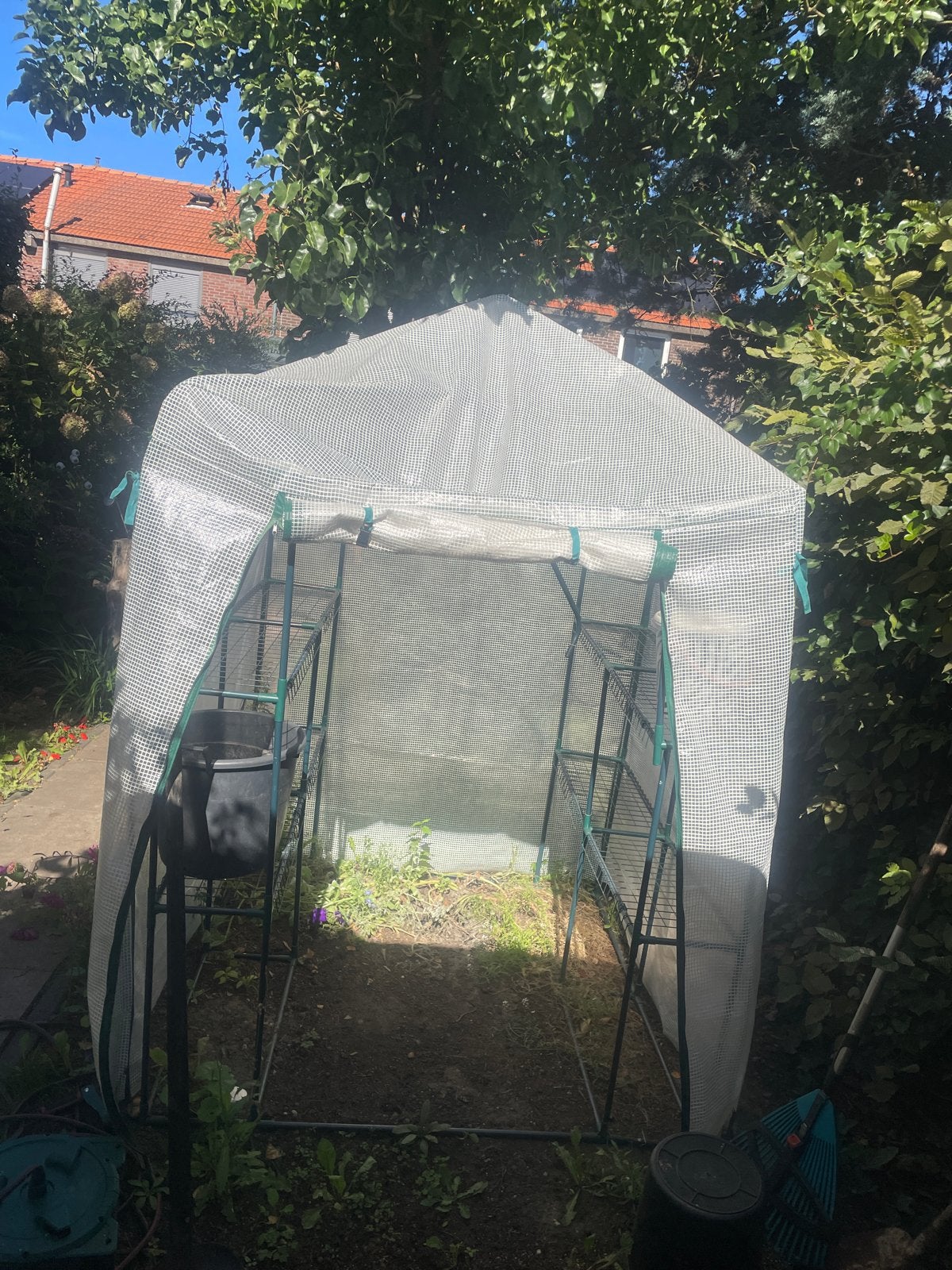 Praktische Kweekkas met Rekken - Ideaal voor Tuinieren, Tuin en Terras, Gebruikt, Folie, Kweekkas, Ophalen