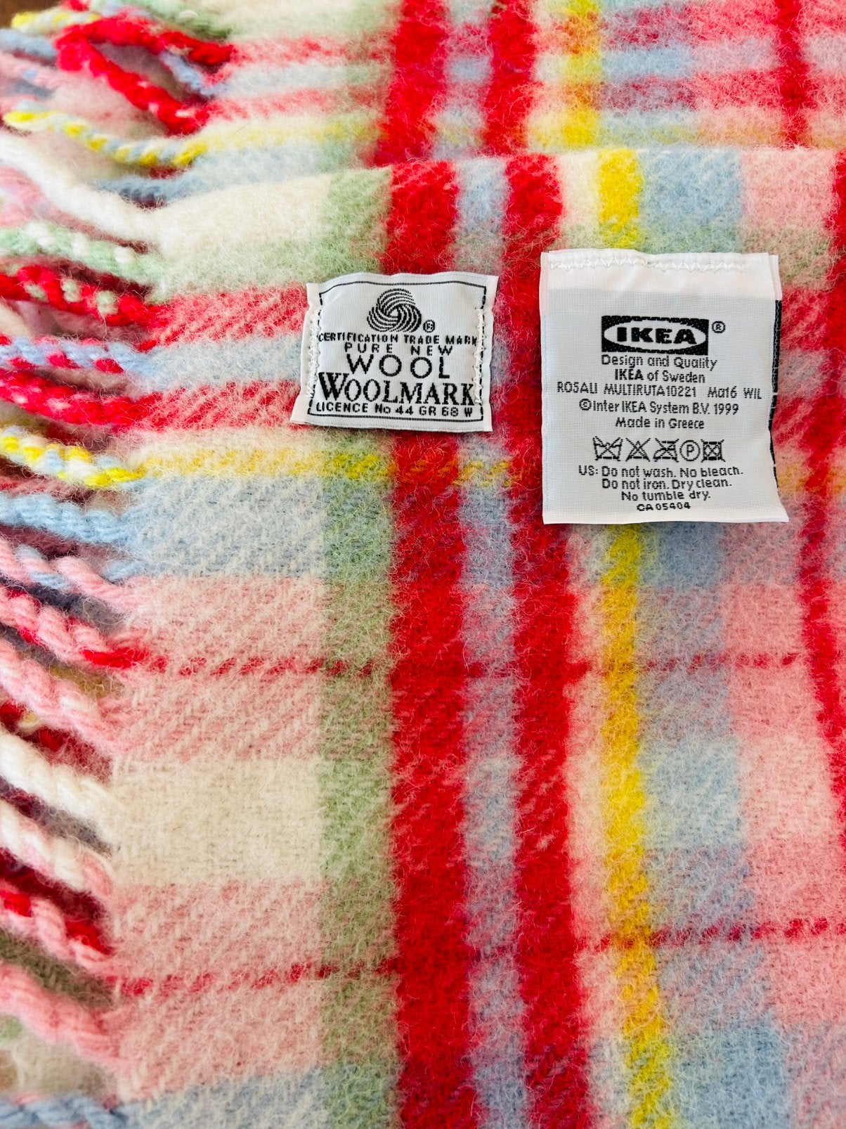 Ikea wollen deken Cath Kidston 200 x150 cm zgan, Huis en Inrichting, Woonaccessoires | Plaids en Woondekens, Overige kleuren, Wol