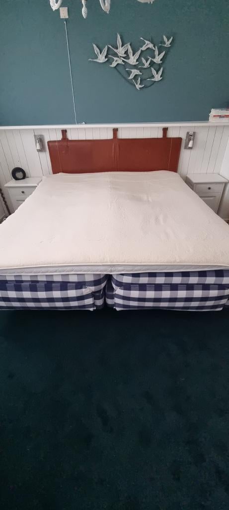 Hästens bed 200x210 met motoren en Kuperus topper, Ophalen, 210 cm, Tweepersoons, Overige maten