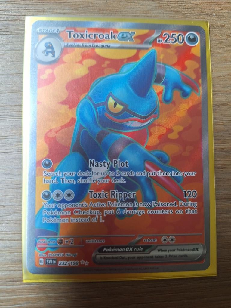 Pokémon Kaart: Toxicroak EX (232/198) - Full Art Foil, Ophalen of Verzenden, Zo goed als nieuw, Losse kaart, Foil
