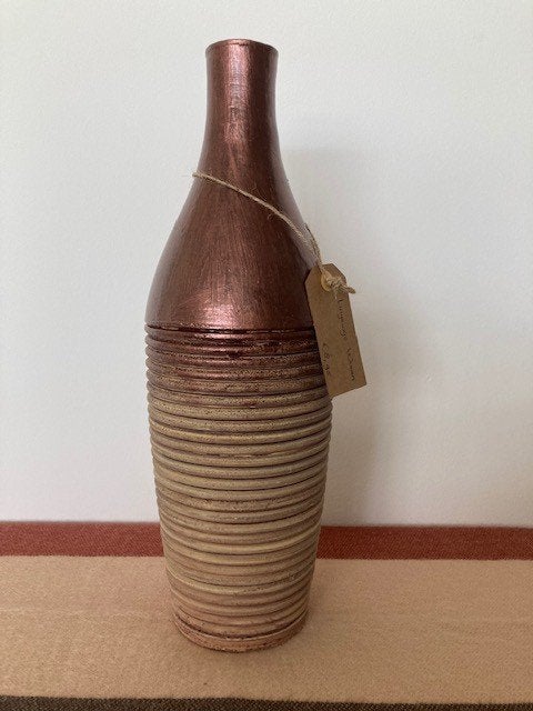 Kruikvaas bronskleur, Met patroon/structuur, Nieuw, Ophalen of Verzenden, 38 cm