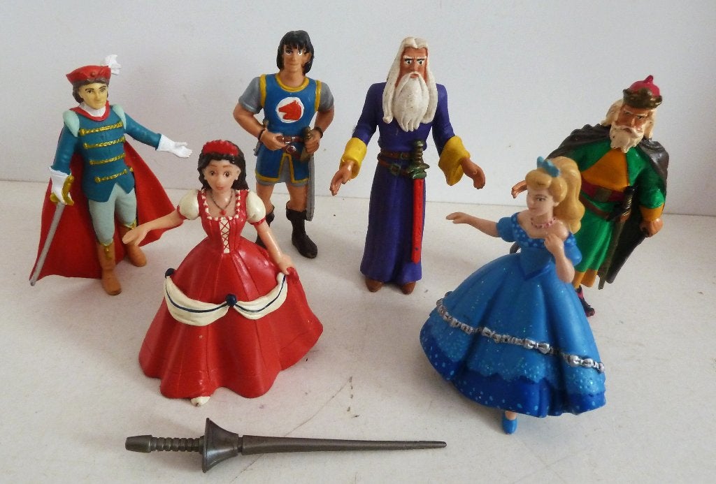 6 x sprookjes figuren Prnce Valiant Prins en Prinsessen, Ophalen of Verzenden, Zo goed als nieuw