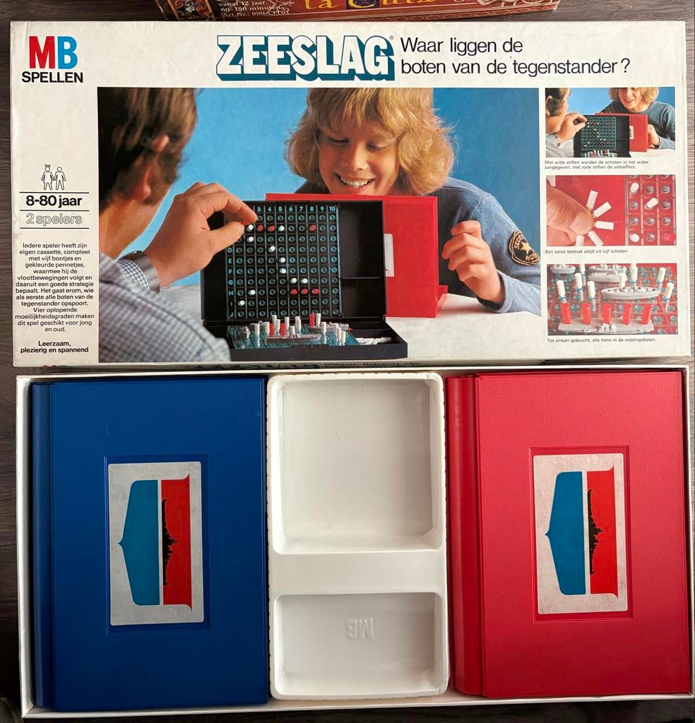MB Spellen Zeeslag - Klassiek Strategisch Bordspel, Een of twee spelers, Ophalen, Gebruikt