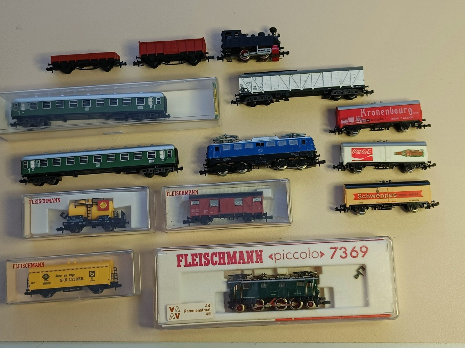 N spoor locs en wagons. Fleischmann Piccolo, Arnold Rapido.., Gelijkstroom, Fleischmann, Ophalen of Verzenden, Analoog