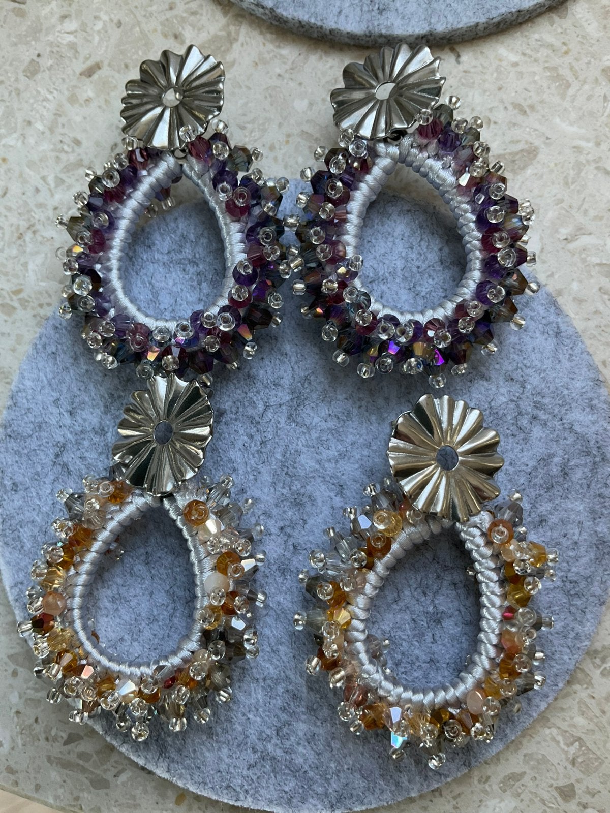 Prachtige oorbellen lott lal incl verzk, Sieraden, Tassen en Uiterlijk, Oorbellen, Overige materialen, Hangers, Overige kleuren