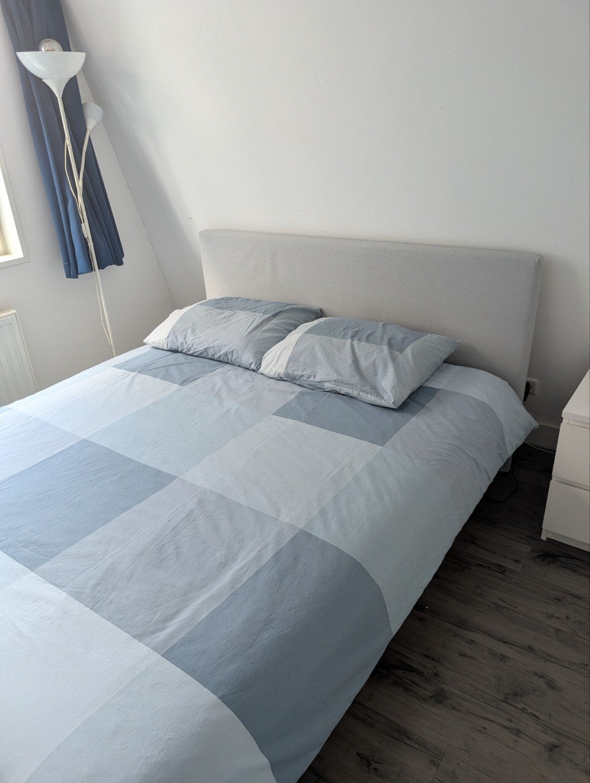 Bed and mattress 160x200, Ophalen, Tweepersoons, 200 cm, Grijs