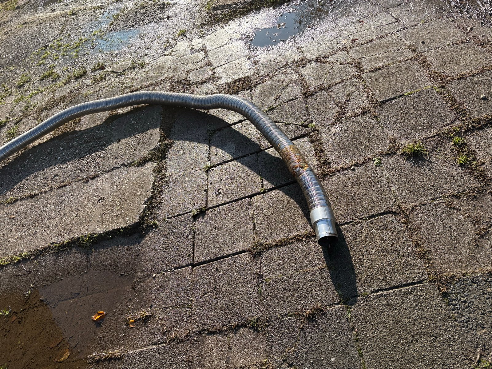 5,5m RVS flexibele rookgasafvoer 80mm met trega, Ophalen, Gebruikt, Afzuiger