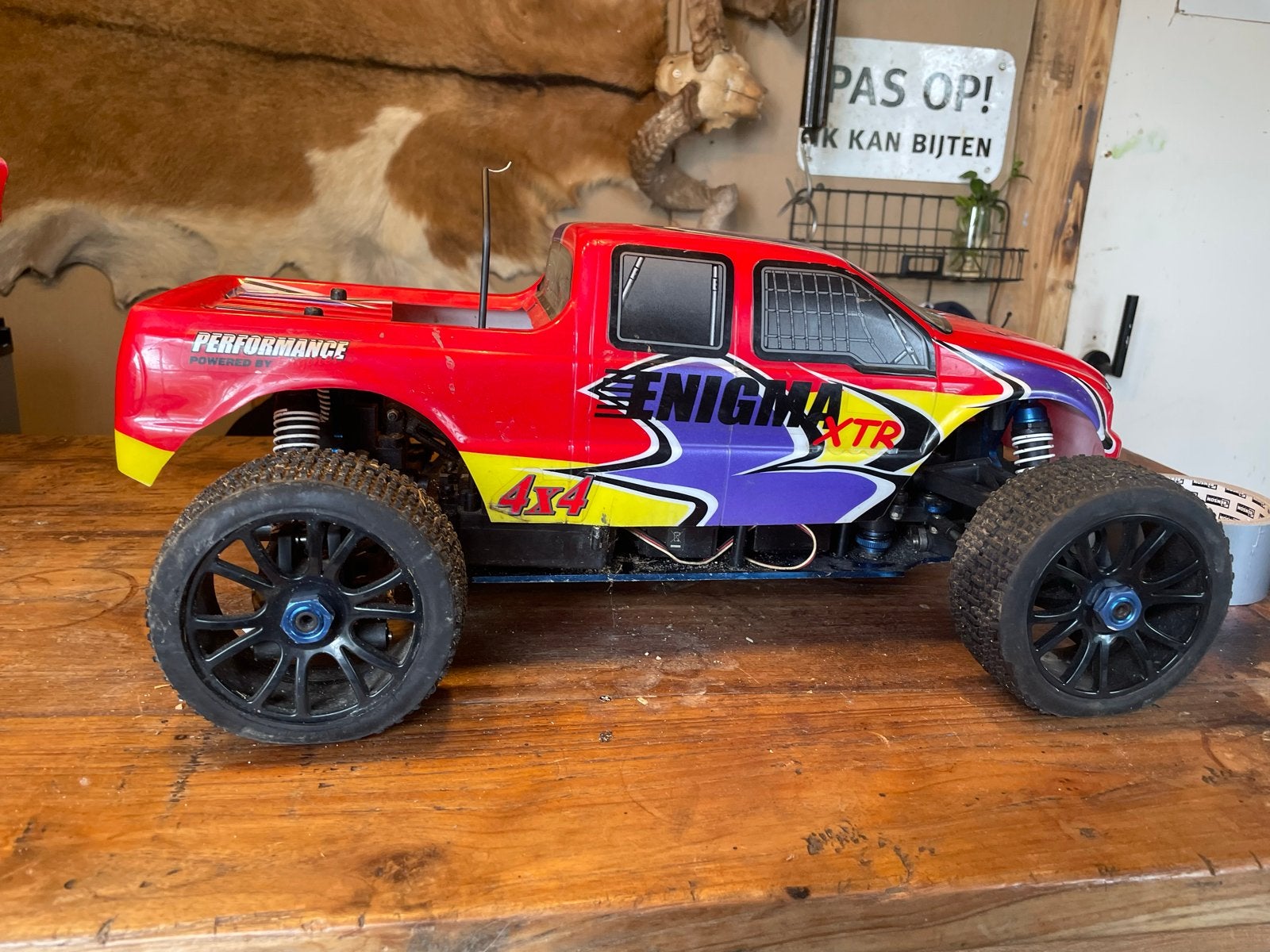 RC Auto Offroad Nitro, Gebruikt, Auto offroad, Ophalen of Verzenden, Nitro