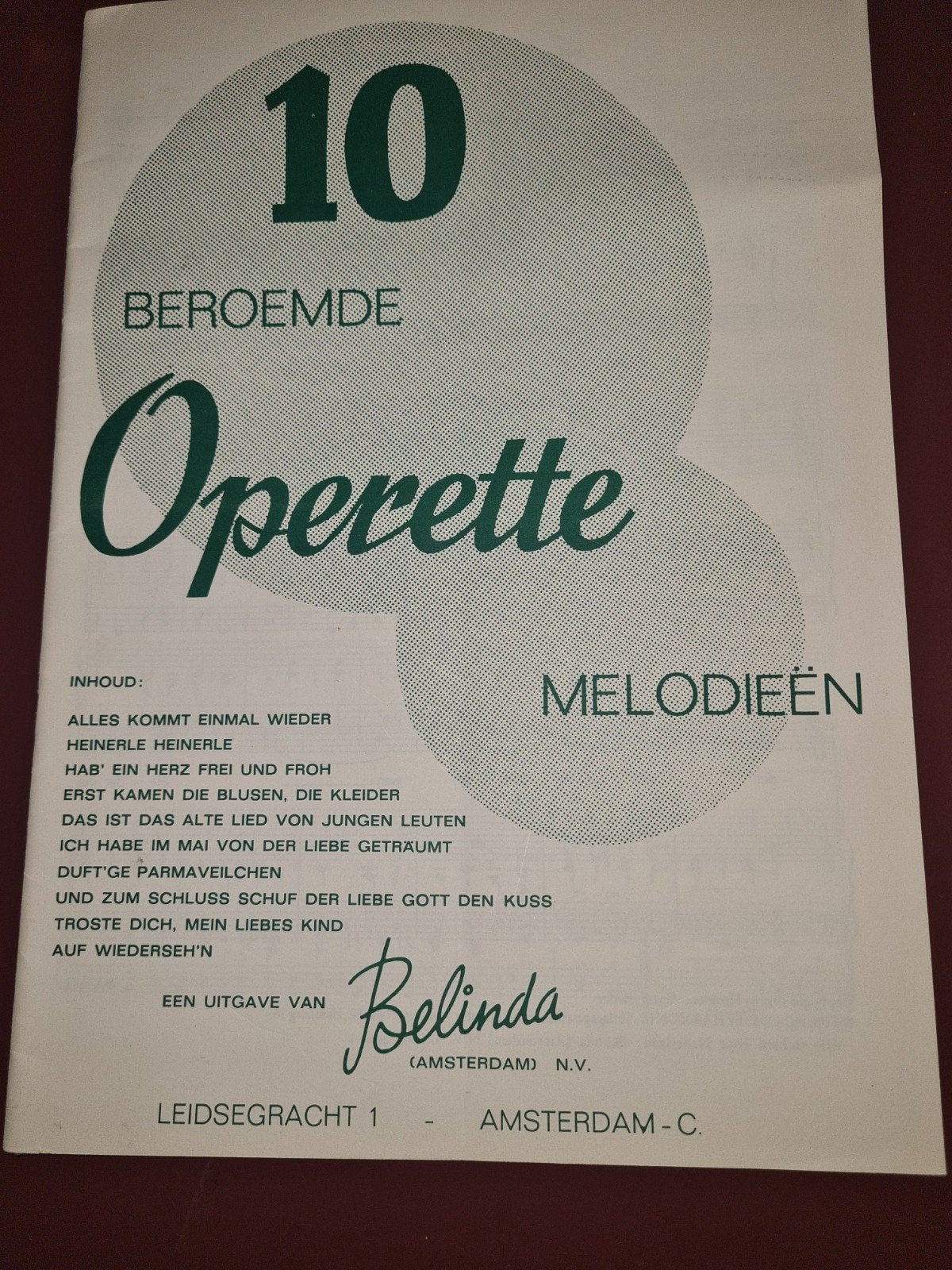 10 Beroemde Operette Melodieën, Muziek en Instrumenten, Bladmuziek, Gebruikt, Ophalen of Verzenden, Thema, Populair