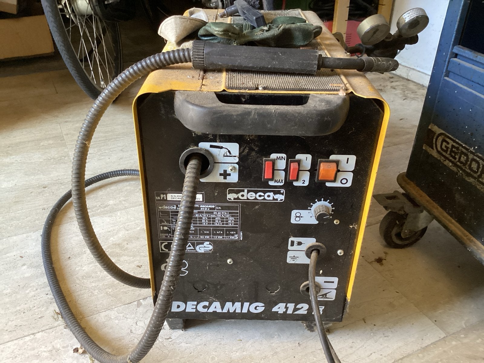 DECAMIG 412 T Lasapparaat met volle rol lasdraad exstra, Ophalen, Gebruikt, 250 ampère of meer, Co2